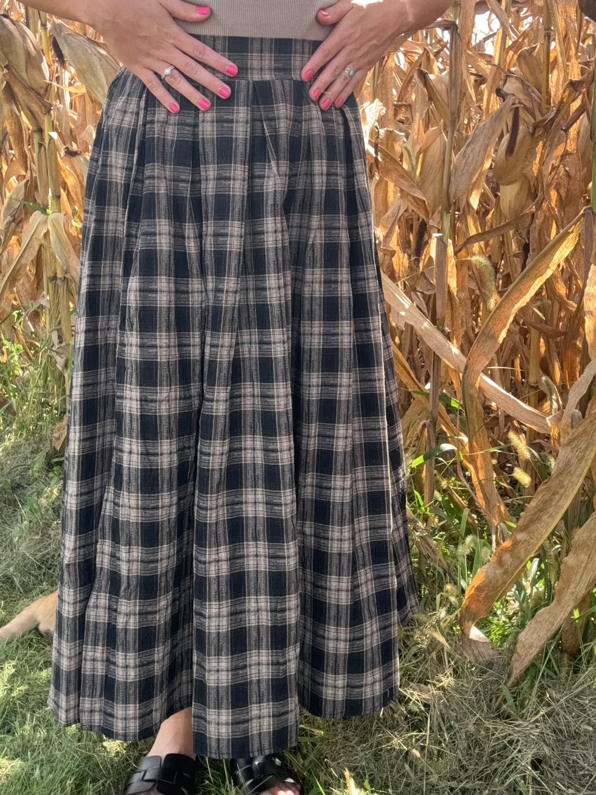 Plaid Cottage Core Skirt
